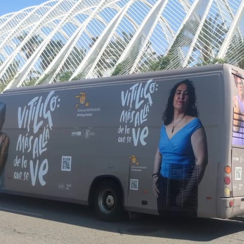 campaña autobús beige